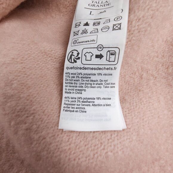 NEW Allsaints Wool Yak Lock Roll Neck Sweater Rose Pink Lagenlook Boho Minimal - Picture 8 of 8